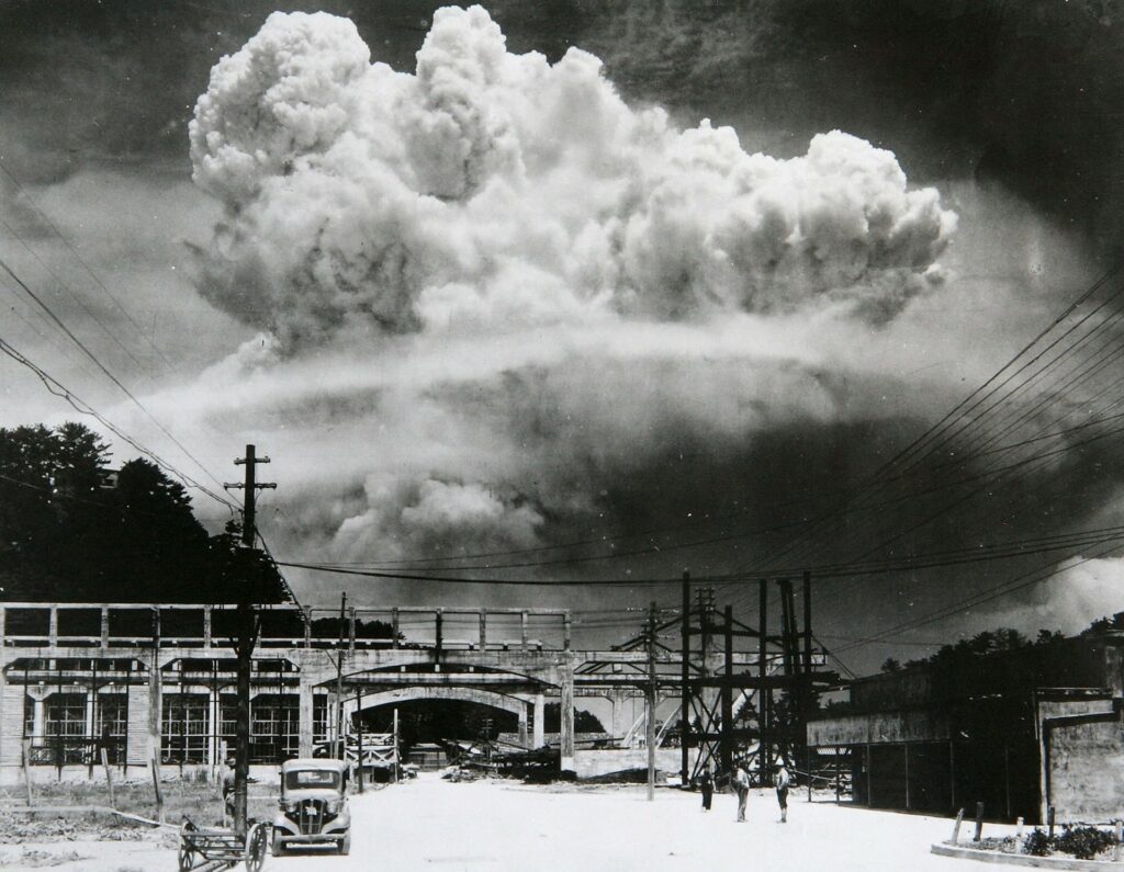 Die Bombe in Nagasaki auf 9 August 1945. Foto: Handout / Getty Images