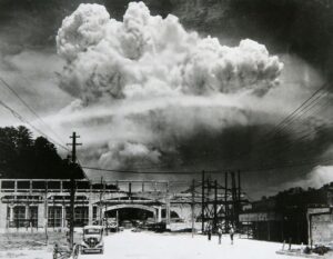 The bomb in Nagasaki on 9 August 1945. Photograph: Handout/Getty Images