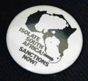 "Isolate South Africa" sanctions button