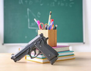 a gun in a classroom