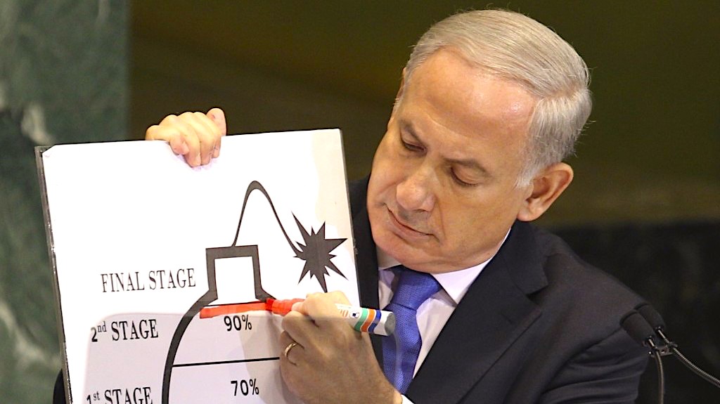 Netanyahu's cartoon bomb