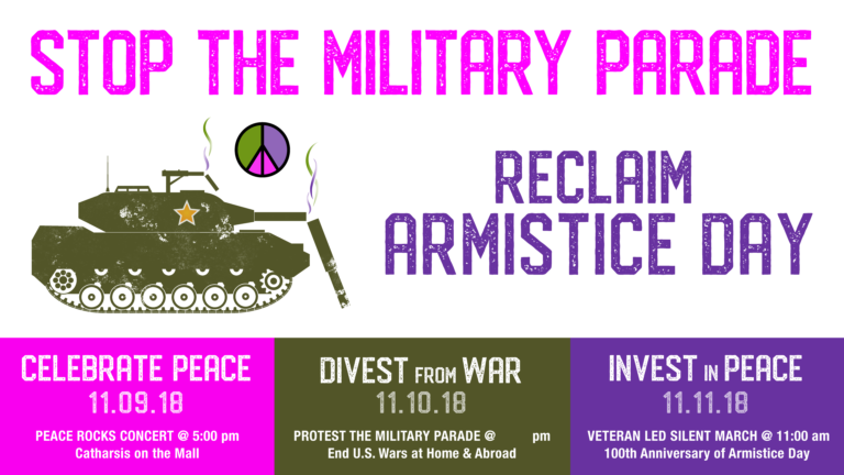 Reclaim Armistice Day: Resist the Military Parade