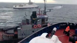 Gunboats in Sea of Azov
