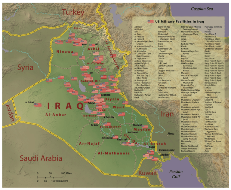 US military bases in Iraq