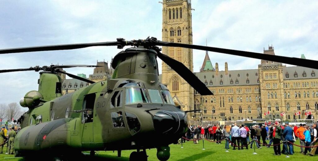 Canadian military helicopter