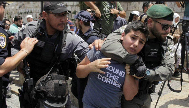 Israeli military arrest Palestinian children. Mintpress.com
