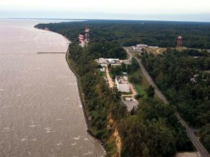 The Naval Research Lab - Chesapeake Beach Detachment (NRL-CBD) sits atop a 100’ high bluff overlooking the Chesapeake Bay.