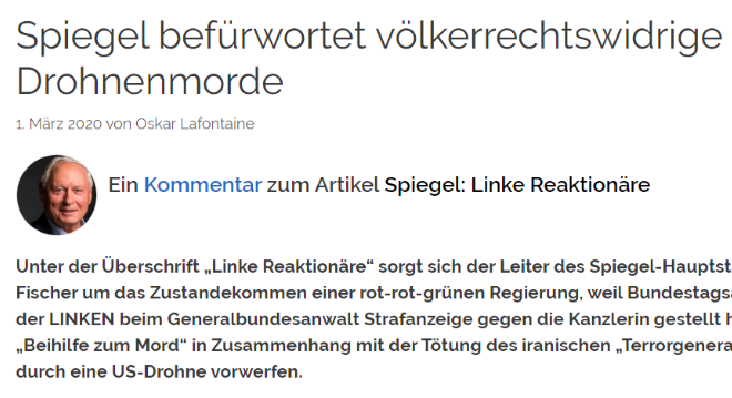 Article by Oskar Lafontaine