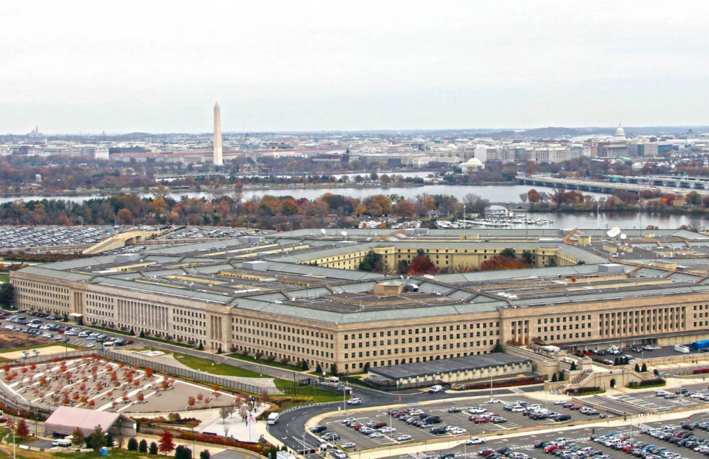 Letecká fotografia Pentagonu