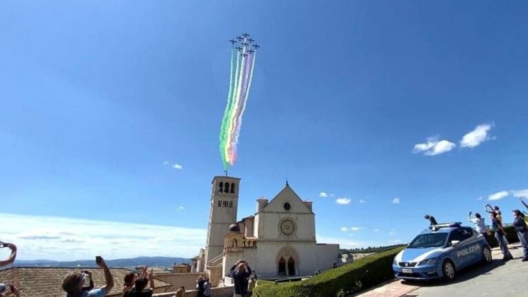 Warplane display in Assisi