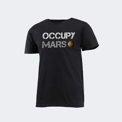 Camiseta que dice Occupy Mars