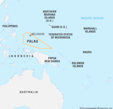 Palua, island in Pacific ocean