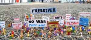 antiwar protest with signs
