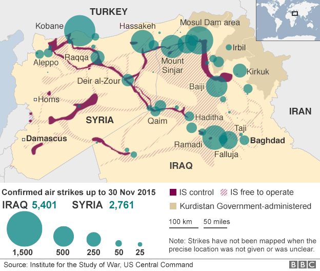 airstrikes map