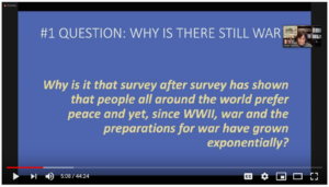 Video: A Presentation on the War Abolition Movement to a Local Rotary Club