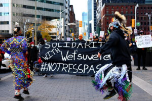 Hundreds Take Over Pipeline Company Office in Toronto