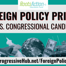 Audio: Roots Action Creates Foreign Policy Primer for Congressional Candidates