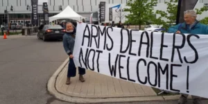 Protest Denounces CANSEC Arms Trade Show
