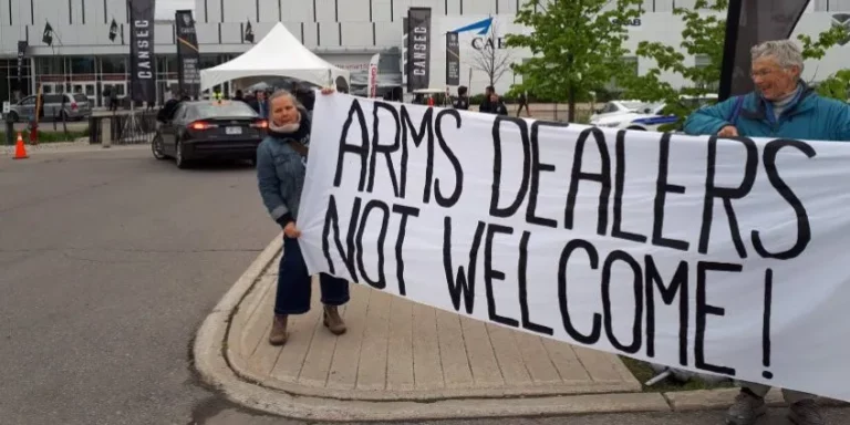 protesting against CANSEC