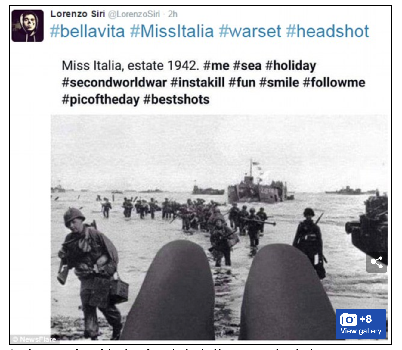 invasion on beachfront