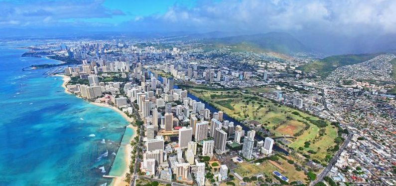 Honolulu'nun panoramik manzarası