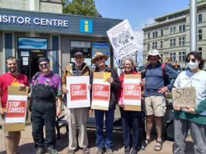 Protest of CANSEC Held in Victoria As Well