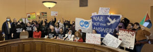 Madison for a World BEYOND War Holds Event in Wisconsin State Capitol to Demand a Ceasefire and No More Weapons to Israel