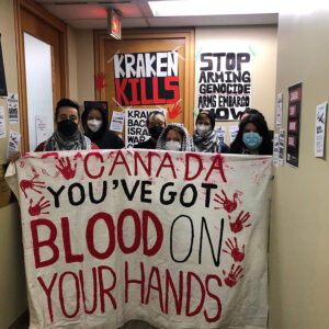 Peace Activists in Canada Are Right Now Shutting Down All Kraken Robotics Facilities, Demanding It Stop Arming Israel