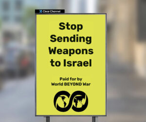 Washington DC Bus Stops to Say "Stop Sending Weapons to Israel"