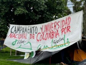 Campamento En Bogotá En Solidaridad Con Palestina