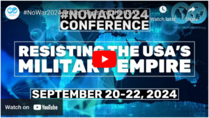 New Video Promotes #NOWAR2024 -- Upcoming Annual Conference Online and in Four Realworld Locations