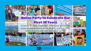 Video of the World BEYOND War One-Decade Online Party