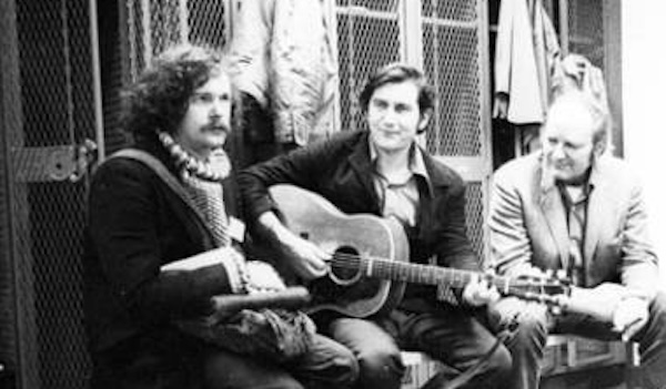 Ed Sanders and Phil Ochs (with guitar)