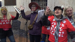 Raging Grannies Rage for Peace in New York City