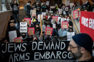 100 Jews and Allies Take Over Global Affairs Canada to Deliver Palestine Platform and Demand Arms Embargo