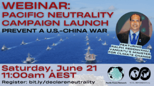 Video:  Pacific Neutrality Campaign Launch: Prevent a U.S.-China War
