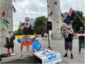 New Zealanders Rally Against U.S. War on Venezuela