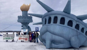 Students & Community Walk for Peace on Lake in Wisconsin