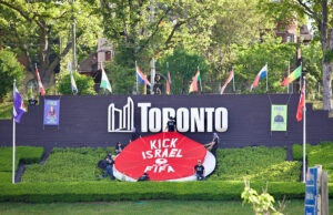 "Kick Israel Out Of FIFA," Toronto Activists Demand During Protest