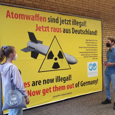 anti-nuke billboard in Berlin