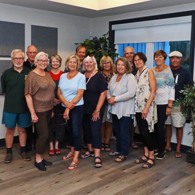 Members of South Georgian Bay Chapter for World Beyond War at a summer meeting, 2019