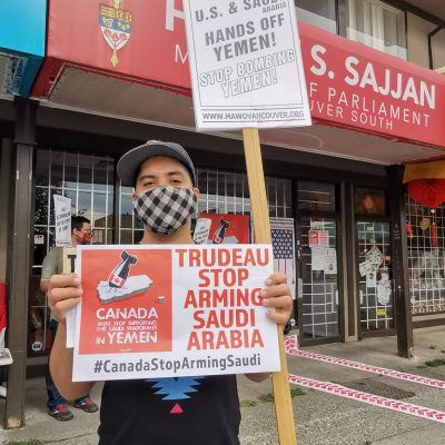 Protest at Defense Minister Harjit Sajjan in Vancouver